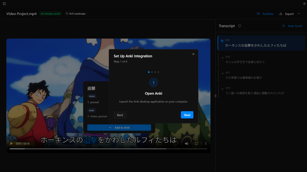 Mine sentences in one click